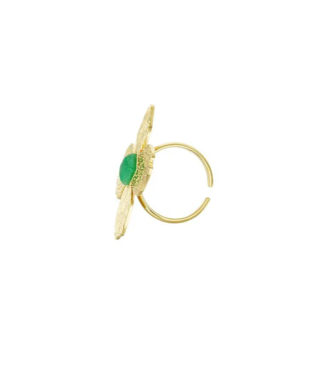 Color Club Ring Ilse - Gold/Green