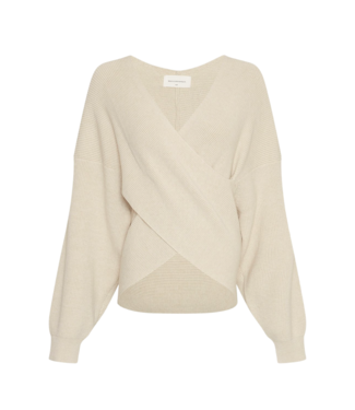 Moss Copenhagen Zinelle Rachelle Wrap Pullover - Peyote Melange