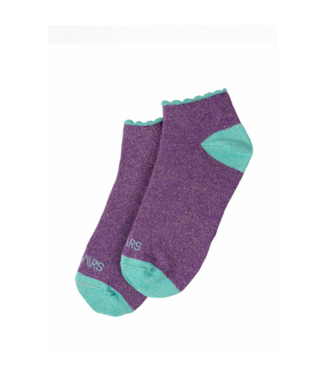 DWRS Label Lizzy Socks - Purple/Aqua