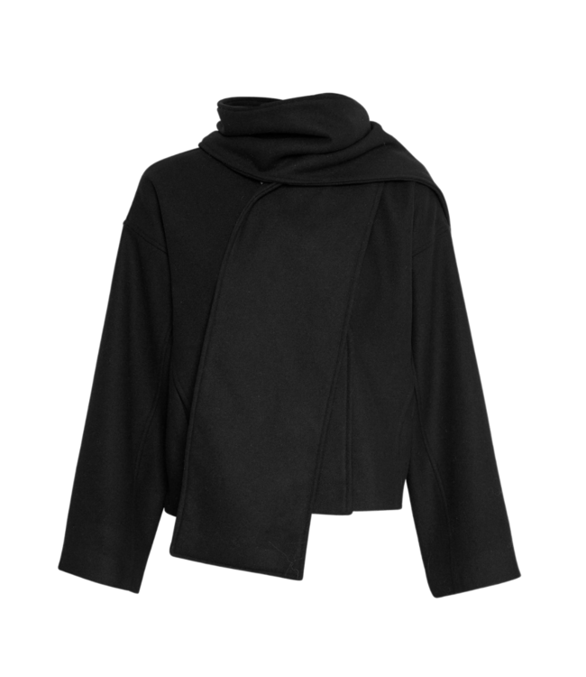 Moss Copenhagen Syden Scarf Jacket - Black