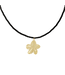Touwketting Floral - Black/Gold