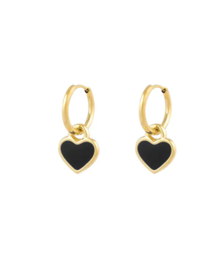 Oorbellen Zoë - Black/Gold