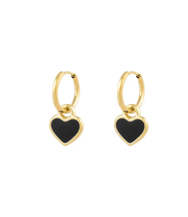 Color Club Oorbellen Zoë - Black/Gold