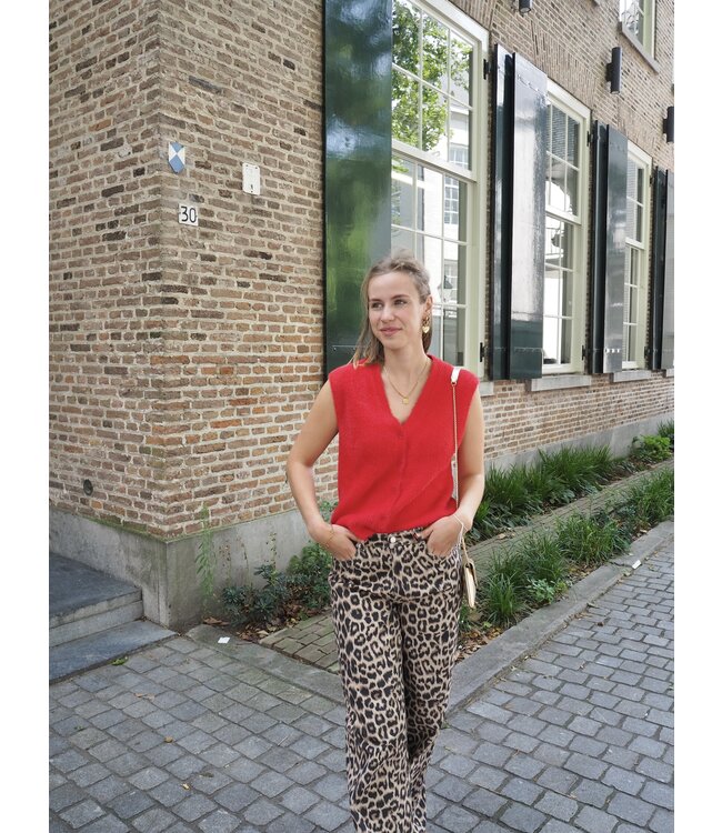 Catwalk Junkie V-Neck Button Up Spencer - Ribbon Red