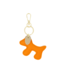 Bag Charm Bumpy - Orange/Taupe