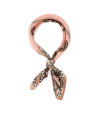 Zaya Silky Scarf - Pink Leopard