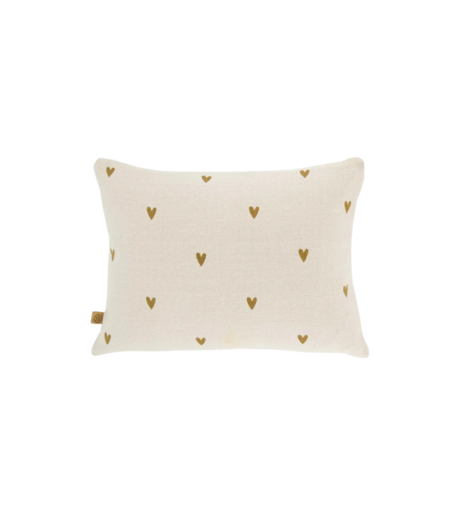 Zusss Kussen Love 25x35cm - Antracietgrijs/Goud