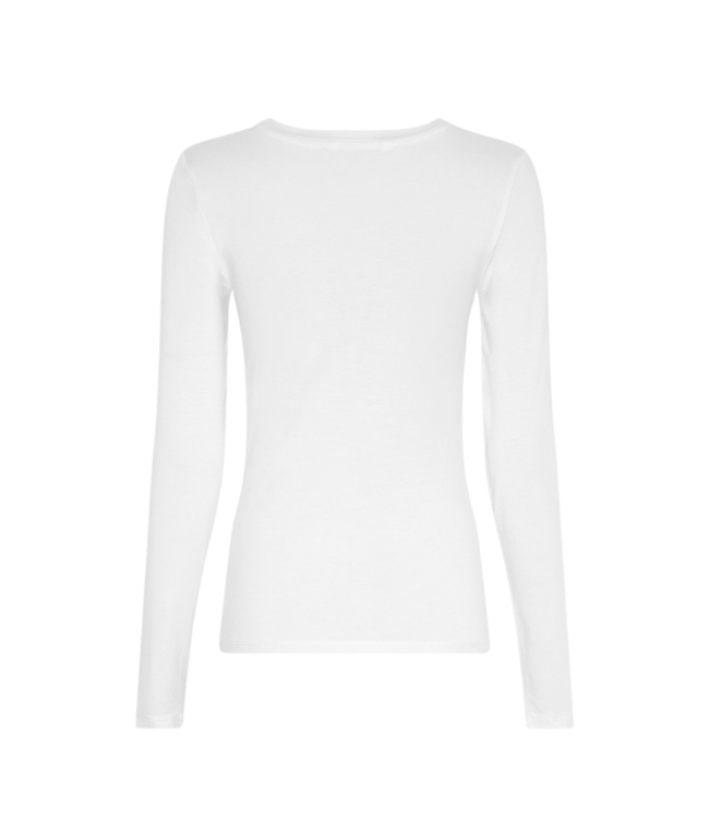 Moss Copenhagen Betrina Longsleeve Top - Bright White