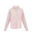 Zusss Blouse Streep Diagonaal Accent - Wit/Lichtroze