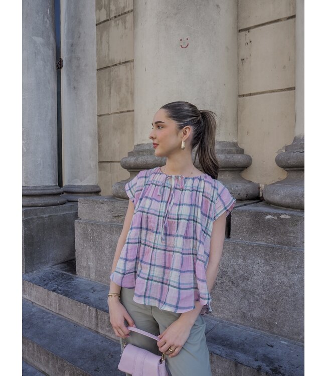JCSophie Honor Blouse - Pink Check