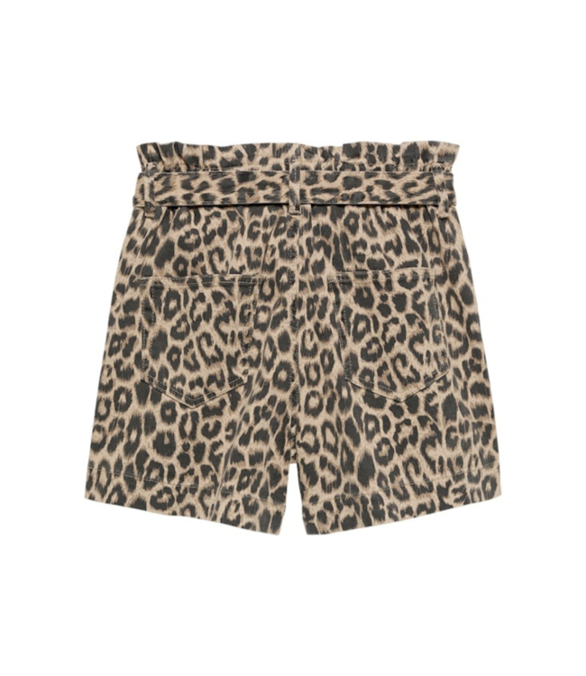 Catwalk Junkie Leopard Shorts with a Comfortable Waist - Grey Morn
