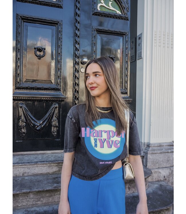 Harper & Yve Hotstuff Short Sleeve Cropped - Off-Black