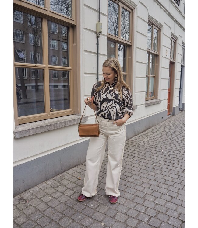 Zusss Blouse Pofmouw Met Print - Multi