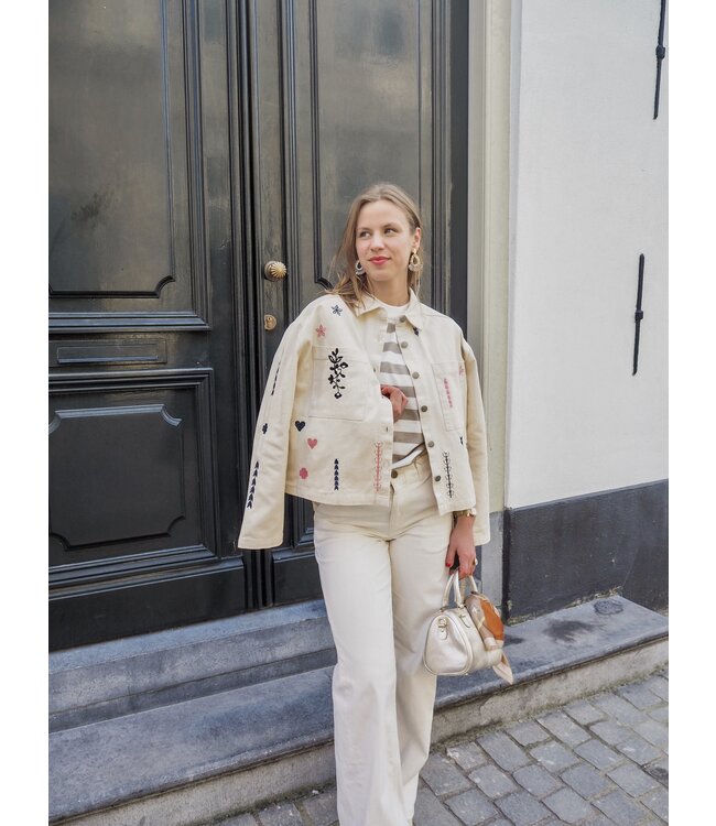 Saint Tropez Jean Jacket - Creme