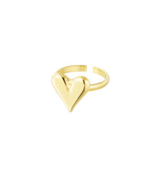Ring Classy Heart - Gold