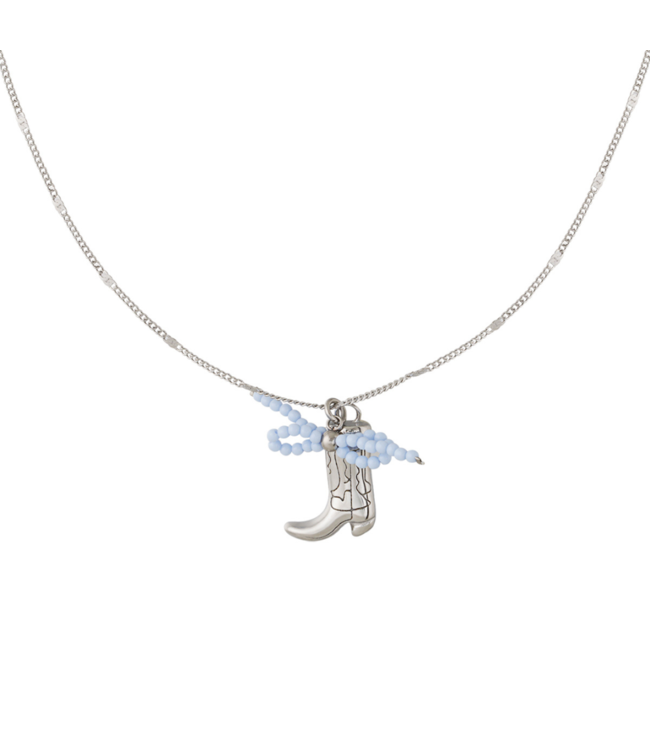 Color Club Ketting Cowboy Boot - Silver