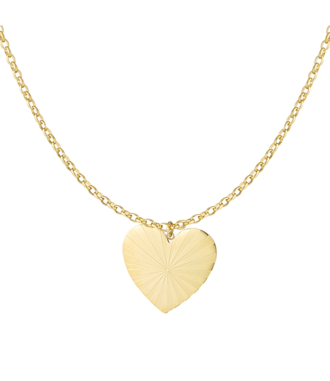 Color Club Ketting Big Heart - Gold