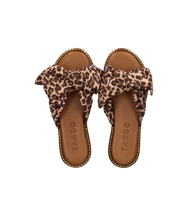 Tango Audrey Bow Slipper - Leopard