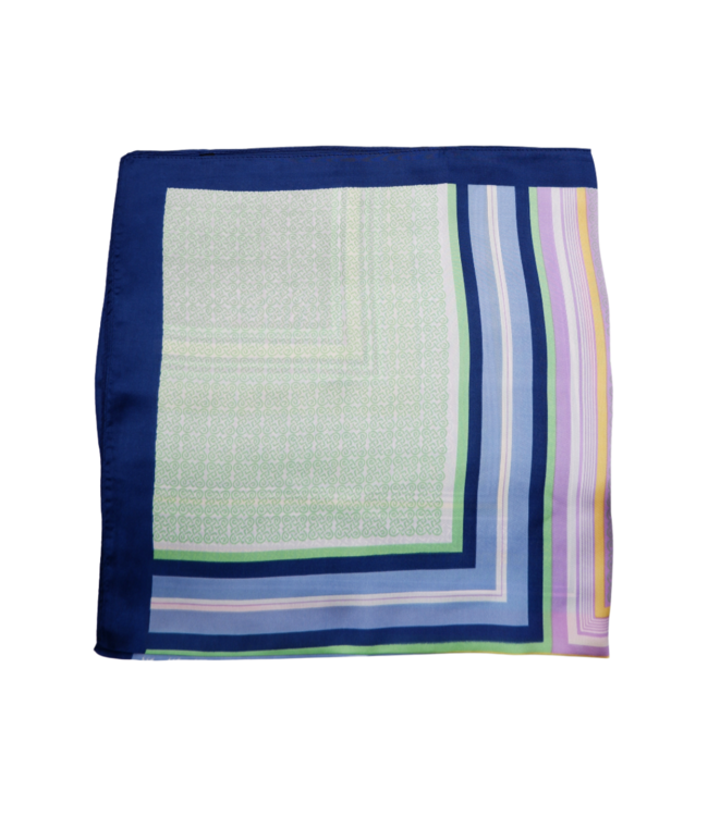 Black Colour Romina Mini Scarves - Blue Multi