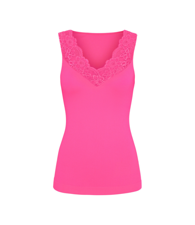 Tim & Simonsen Belen V-Lace Top - Bubble Fluo