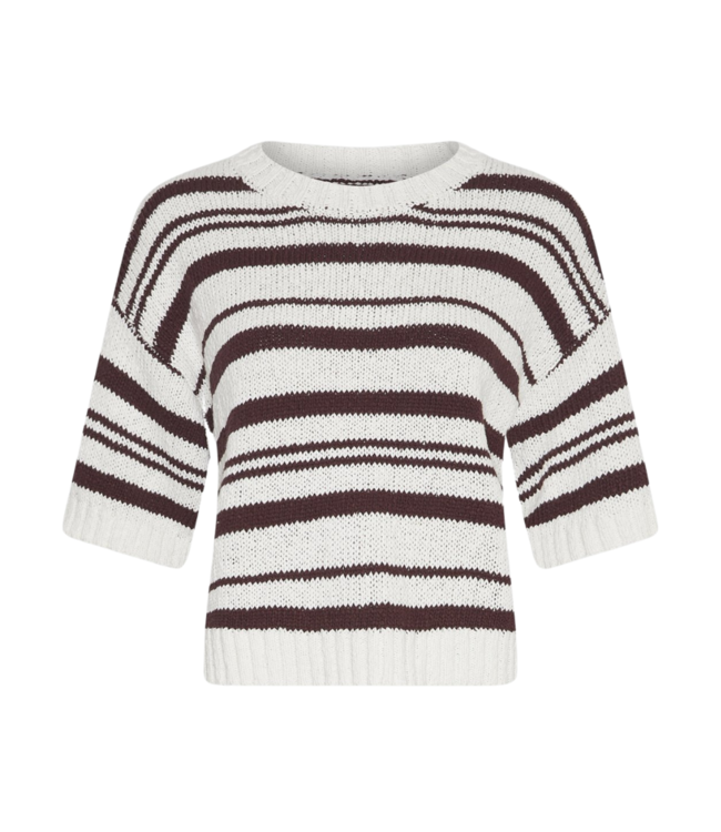 Moss Copenhagen Hannalie 2/4 Pullover - Egret/Fudge