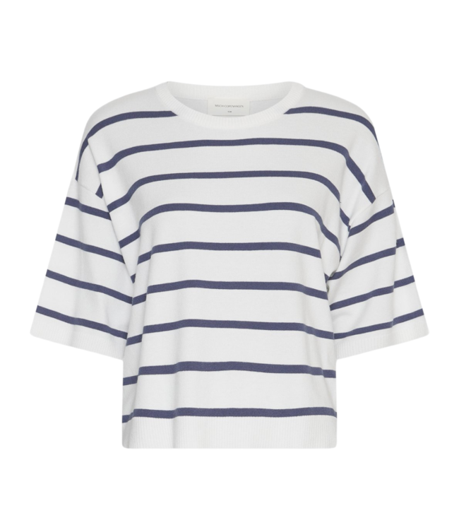Moss Copenhagen Geanine Rachelle 2/4 Pullover - Egret/Oceana