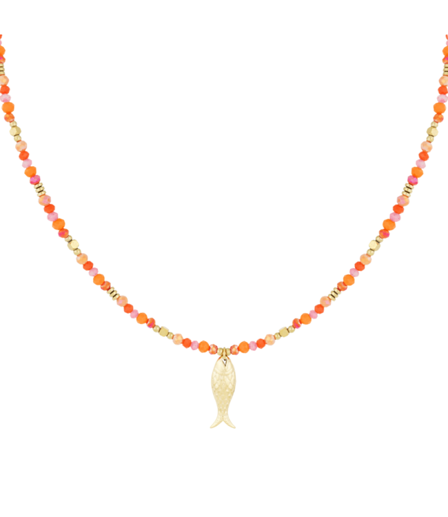 Color Club Ketting Fishy Beads - Multi/Gold