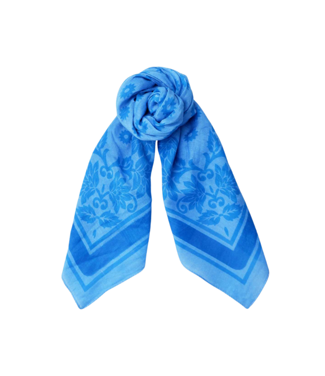 Black Colour Hally Mini Scarf - Blue
