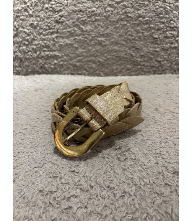 TREZZ Belt Canvas Metalica - Gold/Beige