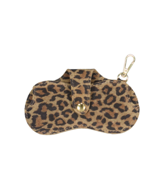 Kenza Suede Sunglasses Case - Leopard