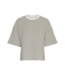 Moss Copenhagen Nilda Ima Q Short Sleeve Sweatshirt - Oatmeal/Black