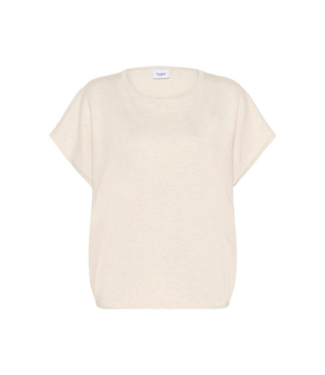 Saint Tropez Mila R-Neck Short Sleeve Pullover - Fog Melange