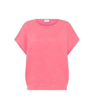 Saint Tropez Mila R-Neck Short Sleeve Pullover - Fruit Dove Melange