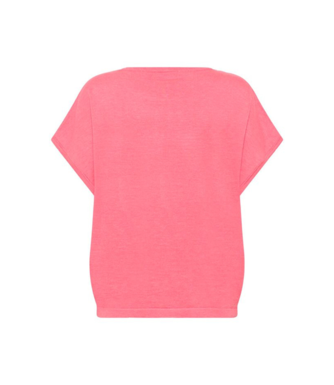 Saint Tropez Mila R-Neck Short Sleeve Pullover - Fruit Dove Melange