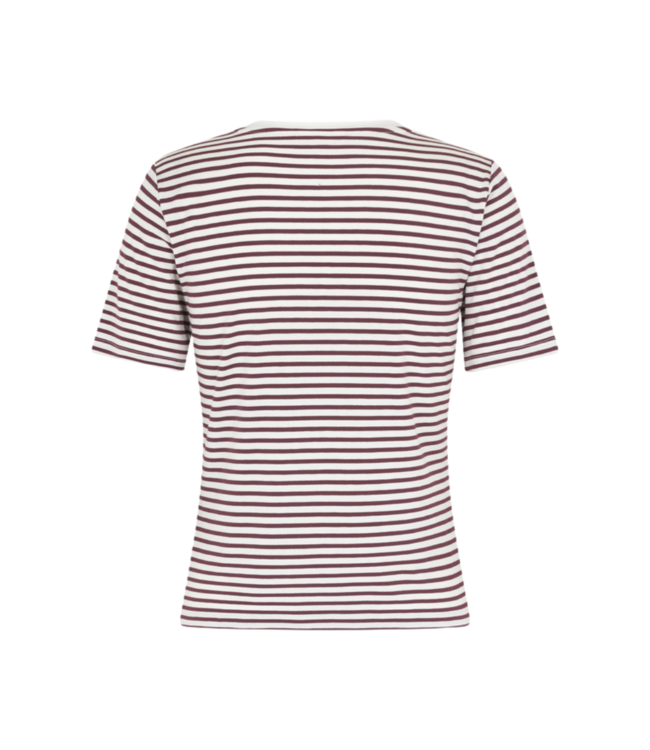 MbyM Julie T-Shirt - Rose Brown Sugar Stripe