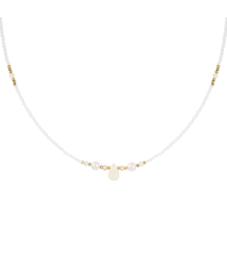Ketting Basic Lover - Off White/Gold