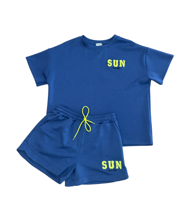 Color Club Marijn Broekje - Jeansblauw/Geel