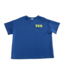 Marijn Oversized Shirt - Jeansblauw/Geel