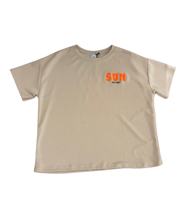 Color Club Marijn Oversized Shirt - Zand/Oranje