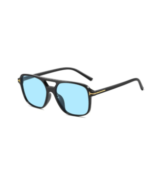 Retro Sunglasses - Black/Blue