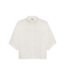 Catwalk Junkie Short Sleeve Blouse with Open Back - Off White