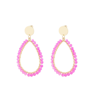 Oorbellen Oval Pastel - Pink
