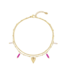 Enkelbandje Double Love - Gold/Fuchsia