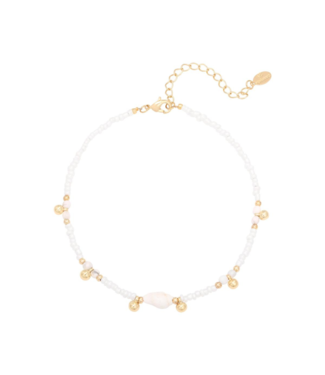 Enkelbandje Coin Charms - Gold/Baby Pink