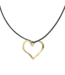 Color Club Ketting Rope Heart - Black/Gold