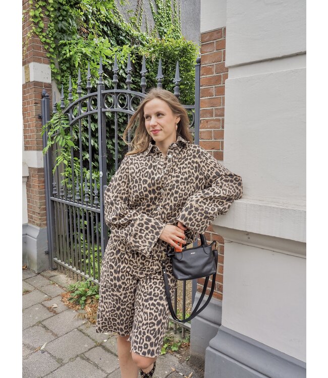 Catwalk Junkie Leopard Jacket - Grey Morn