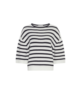 Moss Copenhagen Leika Jilena 3/4 Pullover - Egret/Sky