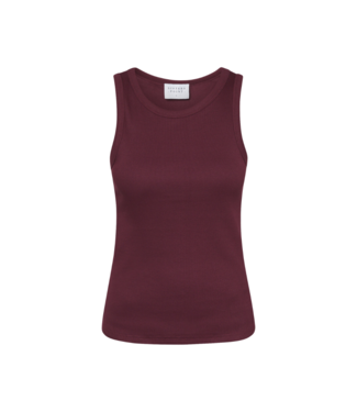 Sisters Point Eike Rib Tank Top - Deep Bordeaux