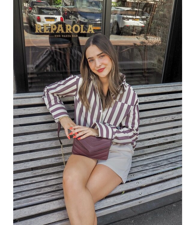 Saint Tropez Lieke Shirt - Decadent Chocolate Ice Stripe
