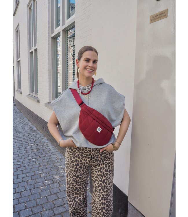 Catwalk Junkie Sleeveless Sweater with Hoodie - Grey Melange